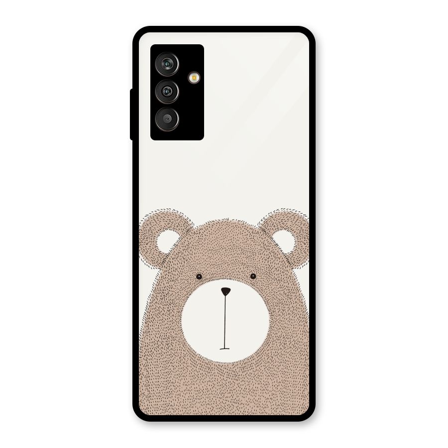 Cute Bear Glass Back Case for Galaxy M13