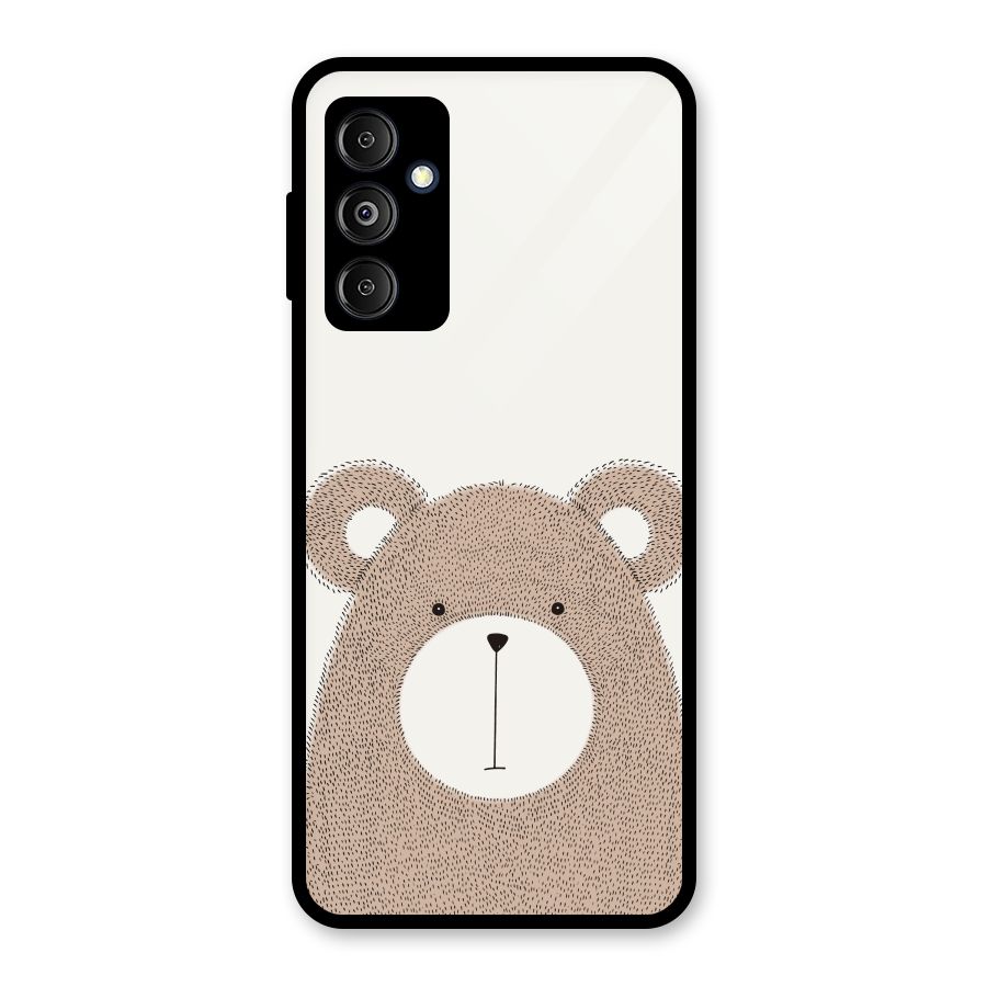 Cute Bear Glass Back Case for Galaxy M14 5G