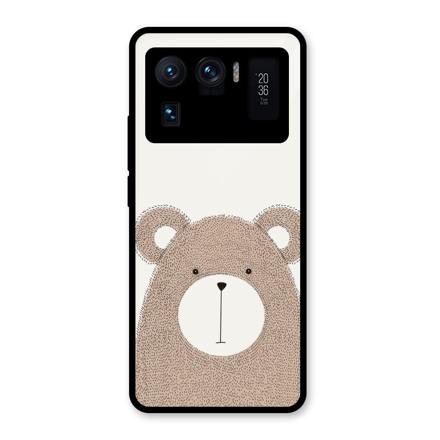 Cute Bear Glass Back Case for Mi 11 Ultra