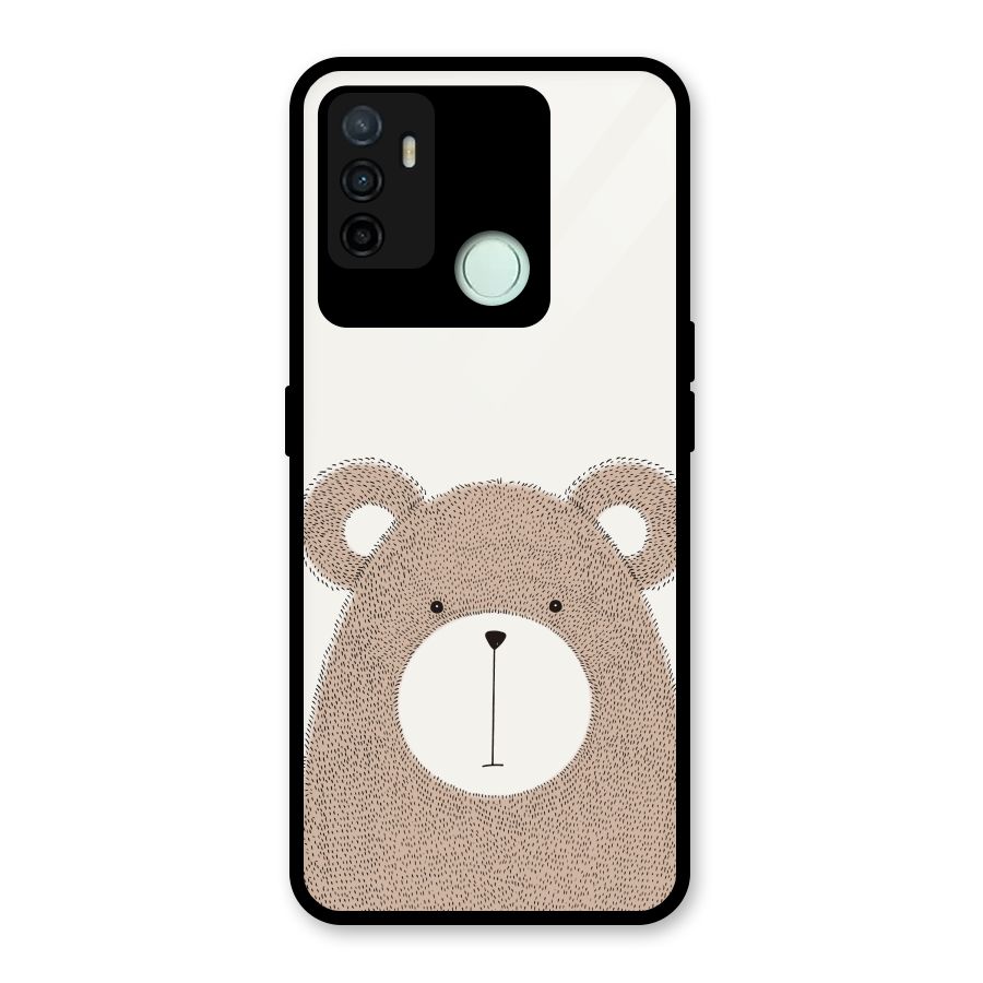 Cute Bear Glass Back Case for Oppo A53