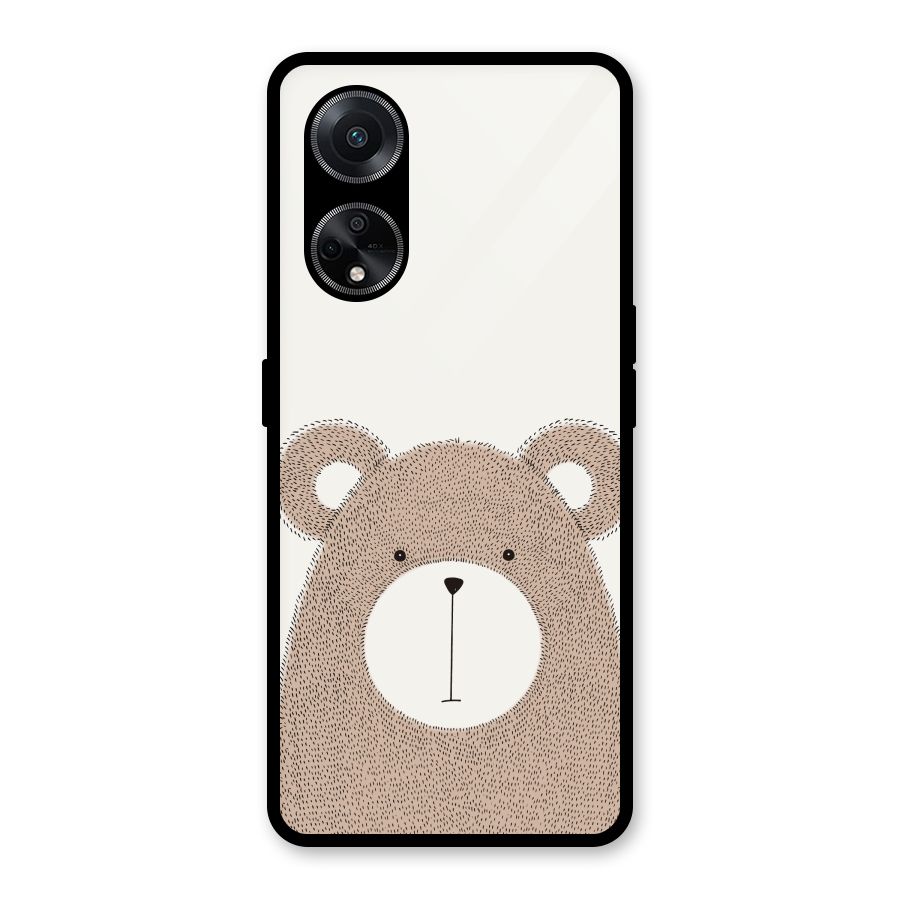 Cute Bear Glass Back Case for Oppo F23