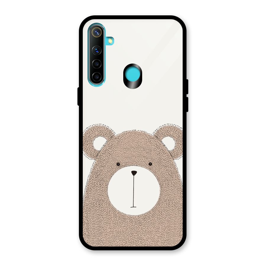 Cute Bear Glass Back Case for Realme Narzo 10