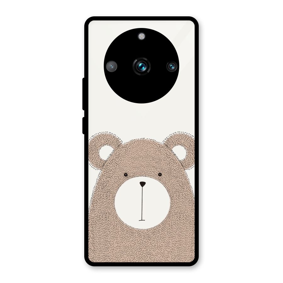 Cute Bear Glass Back Case for Realme Narzo 60 Pro