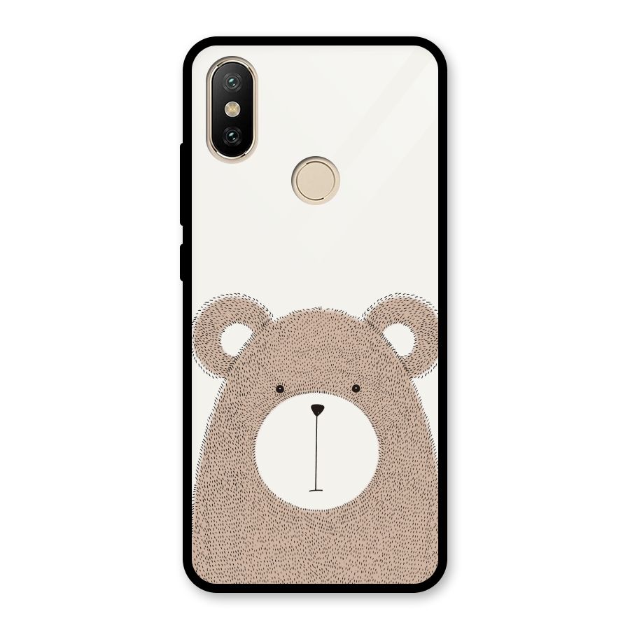 Cute Bear Glass Back Case for Redmi A2