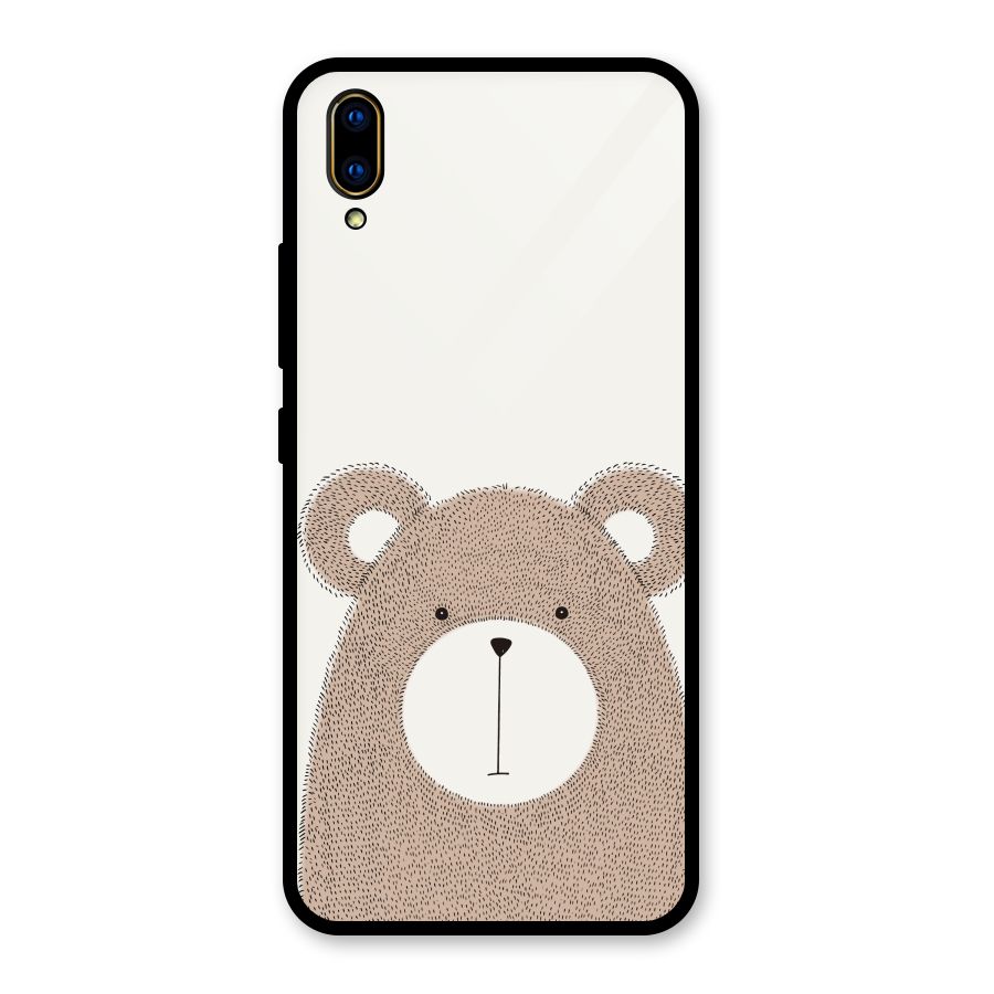 Cute Bear Glass Back Case for Vivo V11 Pro