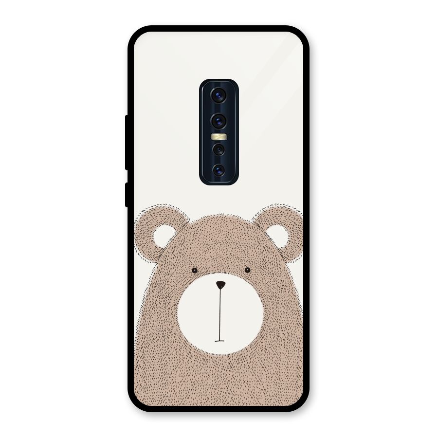 Cute Bear Glass Back Case for Vivo V17 Pro