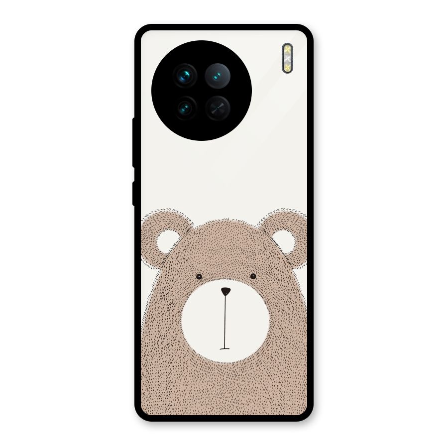 Cute Bear Glass Back Case for Vivo X90