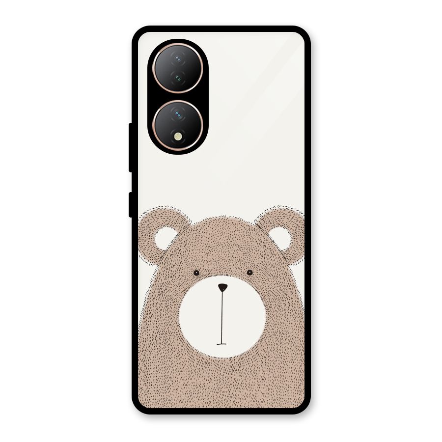 Cute Bear Glass Back Case for Vivo Y100A