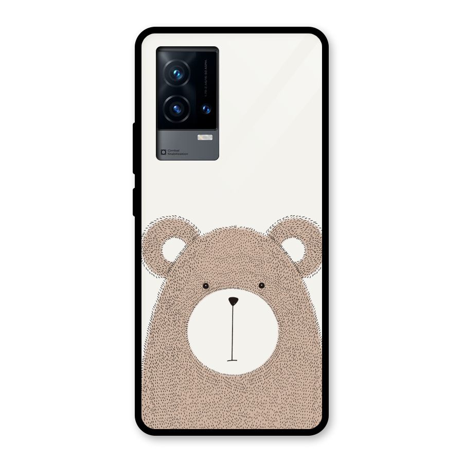 Cute Bear Glass Back Case for iQOO 9 5G