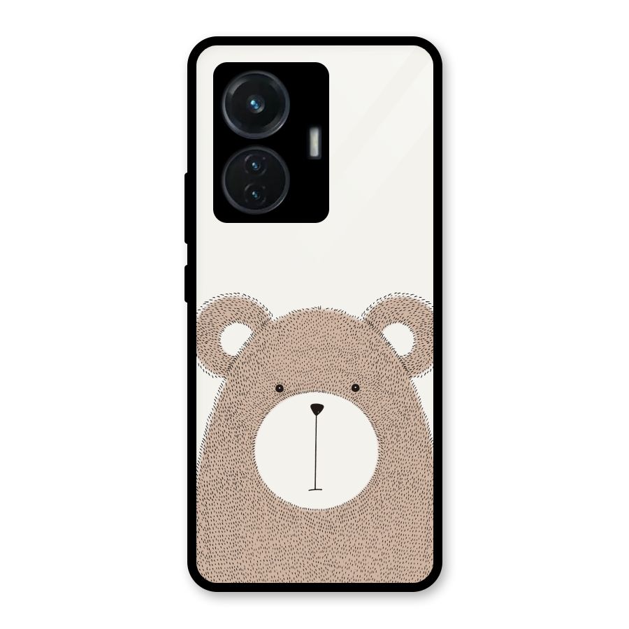 Cute Bear Glass Back Case for iQOO Z6 44W