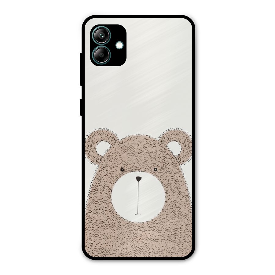 Cute Bear Metal Back Case for Galaxy A04