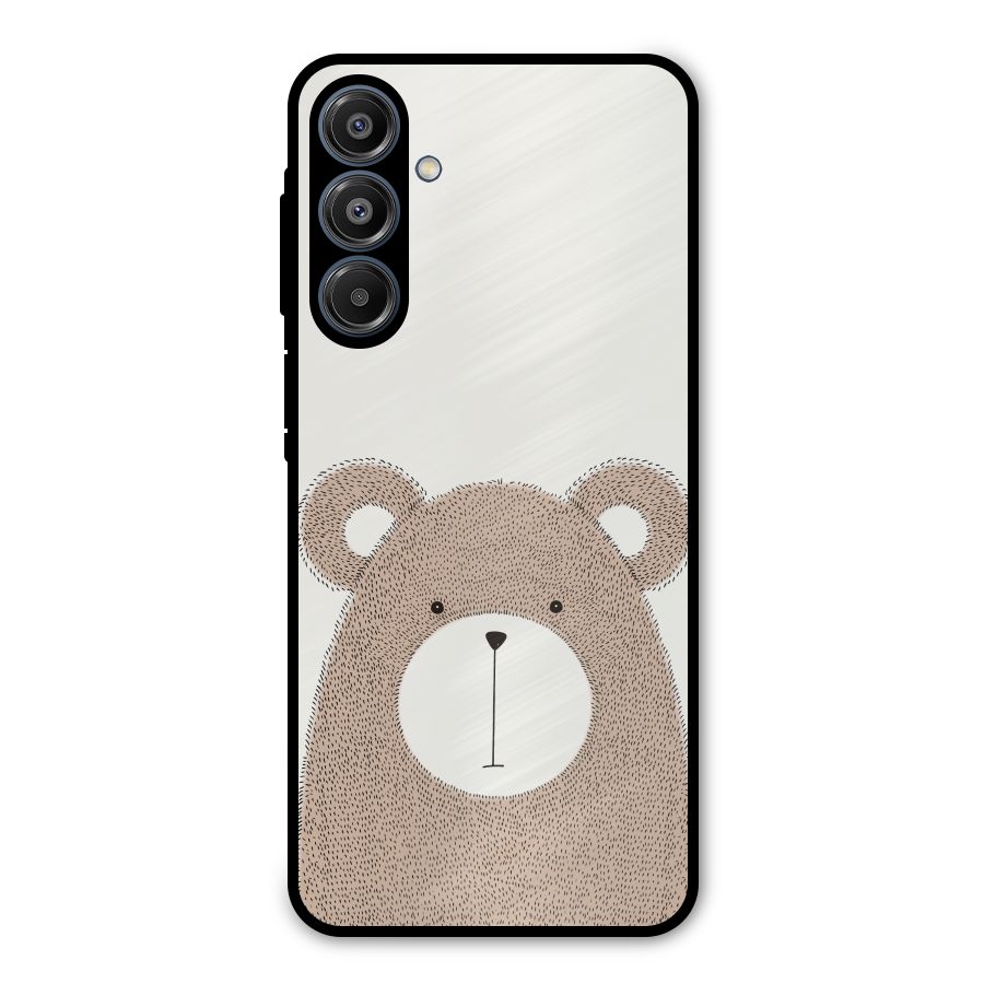Cute Bear Metal Back Case for Galaxy A16 5G