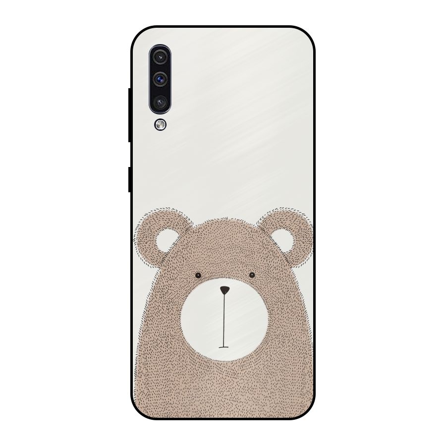 Cute Bear Metal Back Case for Galaxy A30s