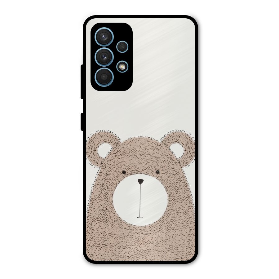 Cute Bear Metal Back Case for Galaxy A32