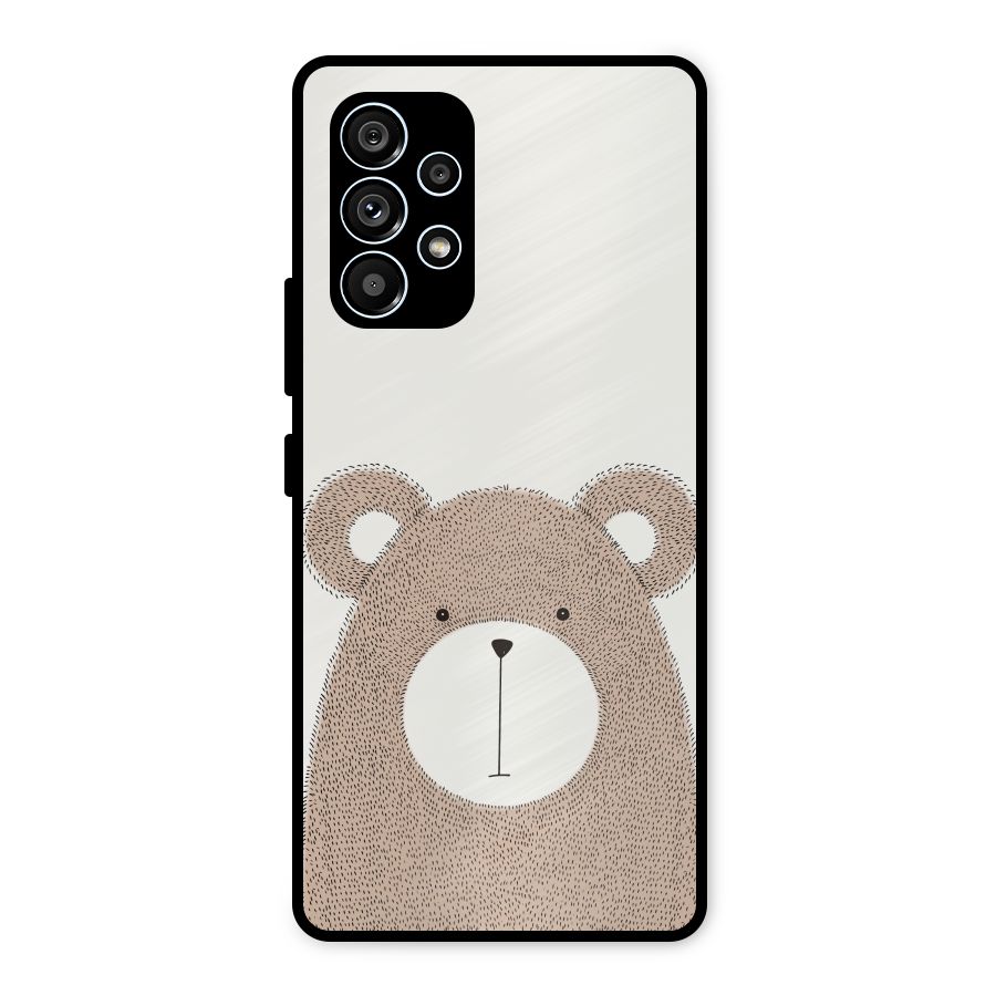Cute Bear Metal Back Case for Galaxy A53 5G