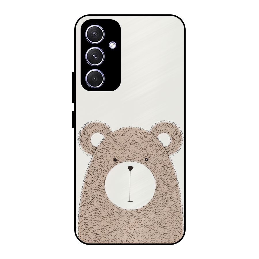 Cute Bear Metal Back Case for Galaxy A54
