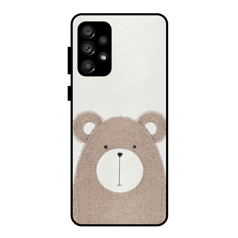 Cute Bear Metal Back Case for Galaxy A73 5G