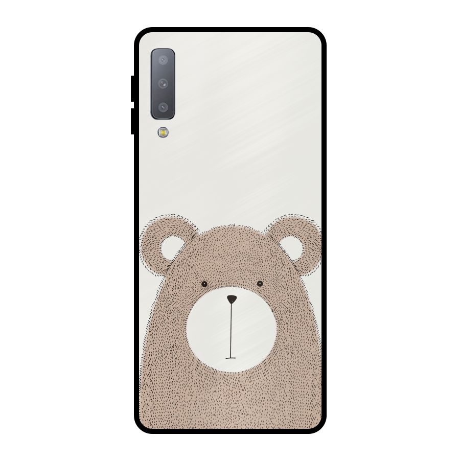 Cute Bear Metal Back Case for Galaxy A7 (2018)