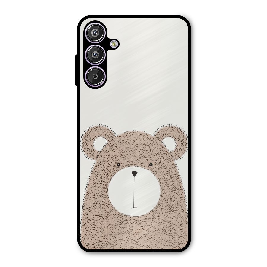 Cute Bear Metal Back Case for Galaxy F15