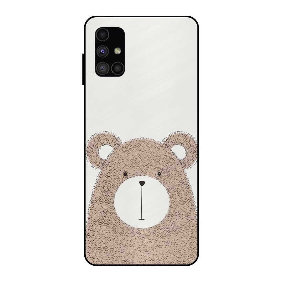 Cute Bear Metal Back Case for Galaxy M51