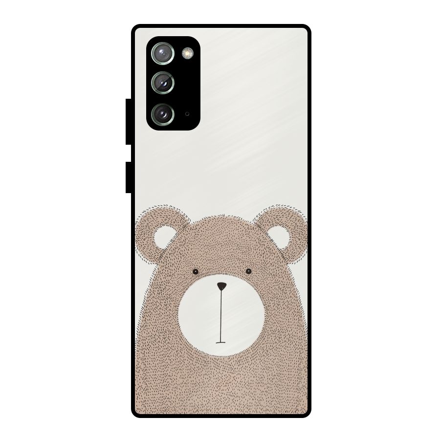 Cute Bear Metal Back Case for Galaxy Note 20