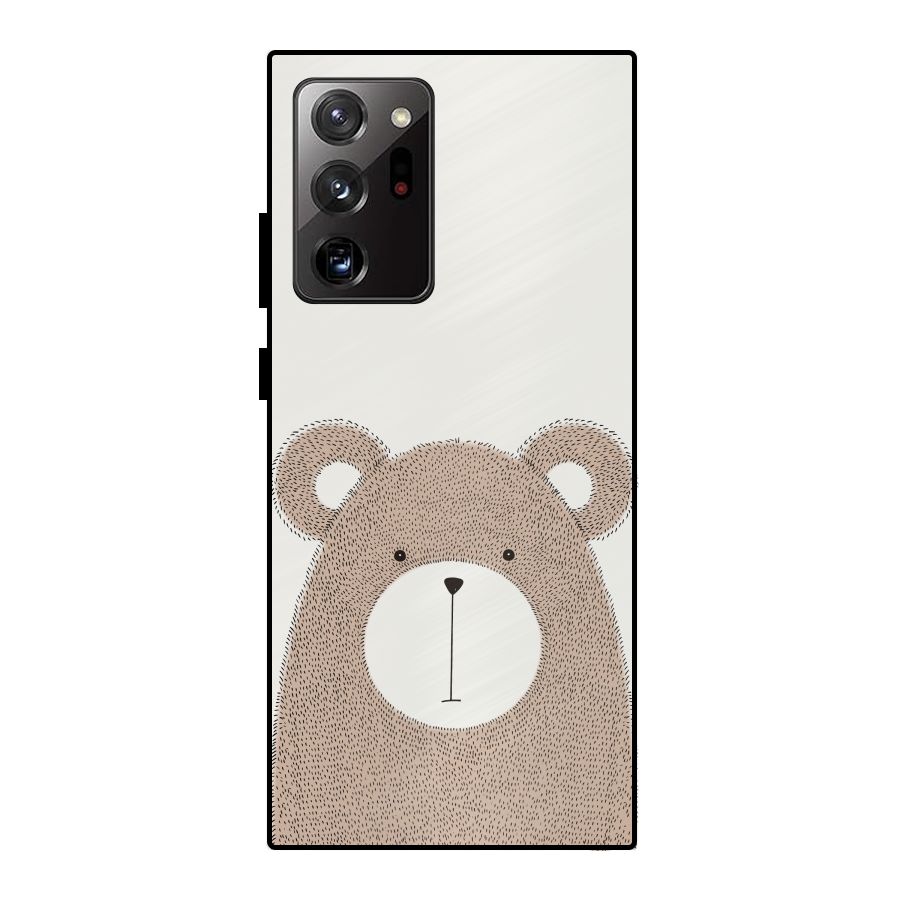 Cute Bear Metal Back Case for Galaxy Note 20 Ultra