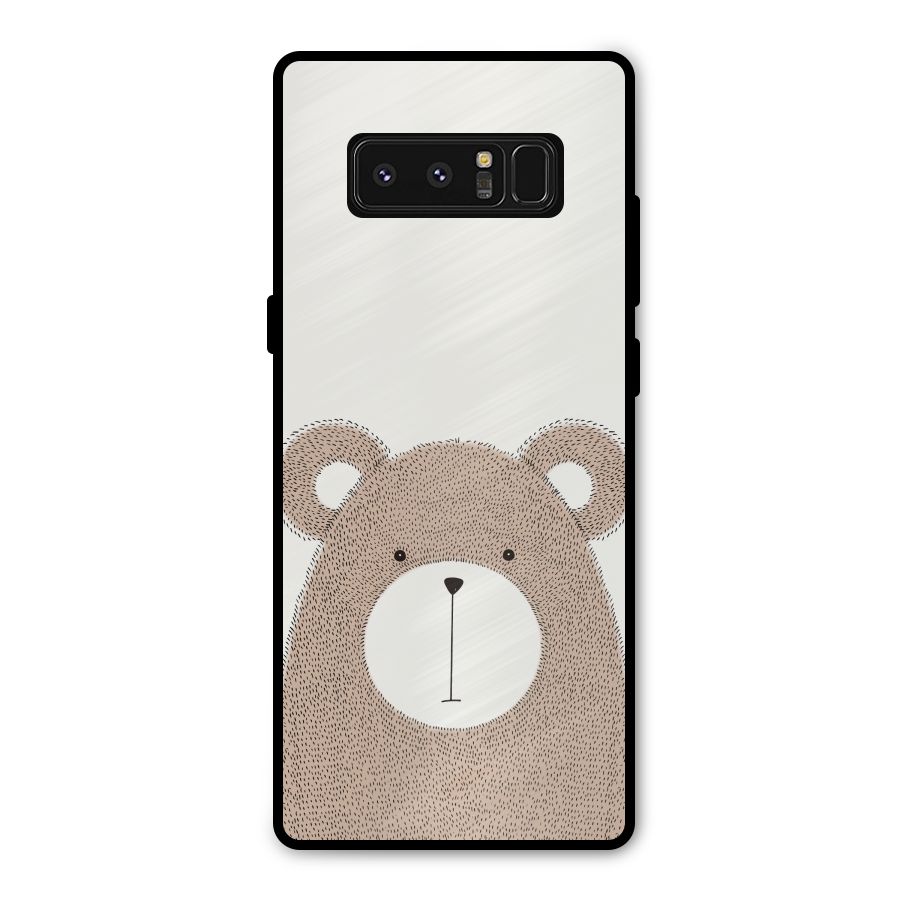 Cute Bear Metal Back Case for Galaxy Note 8