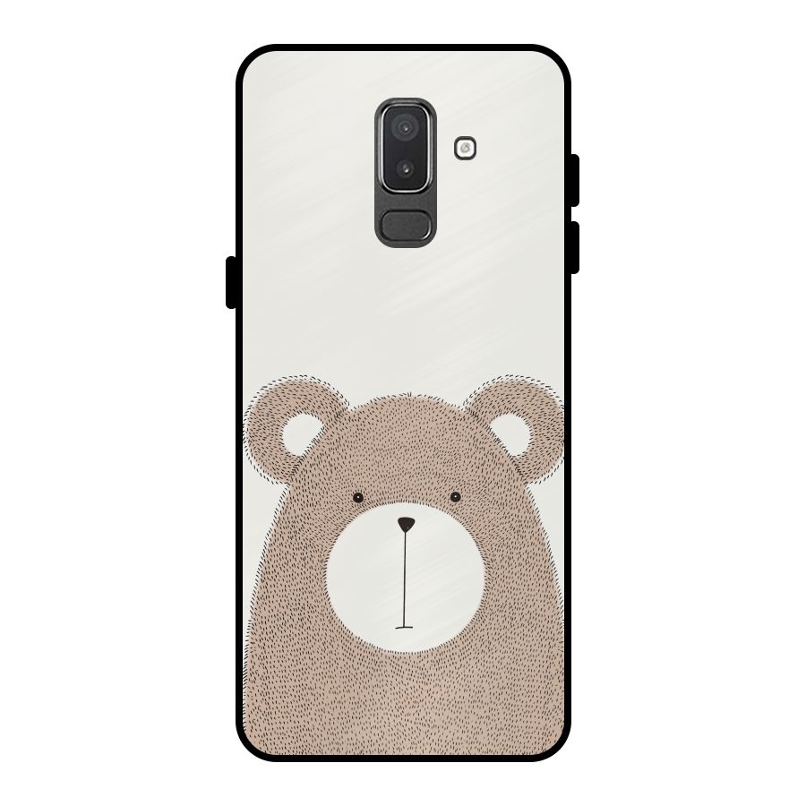 Cute Bear Metal Back Case for Galaxy On8 (2018)