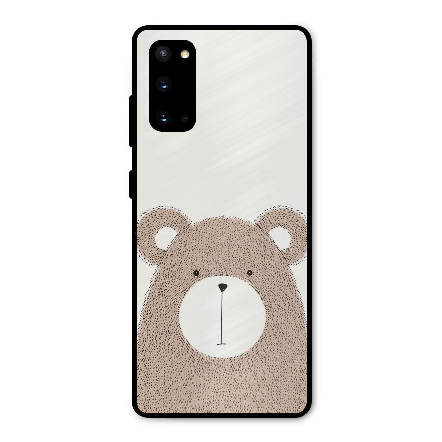 Cute Bear Metal Back Case for Galaxy S20