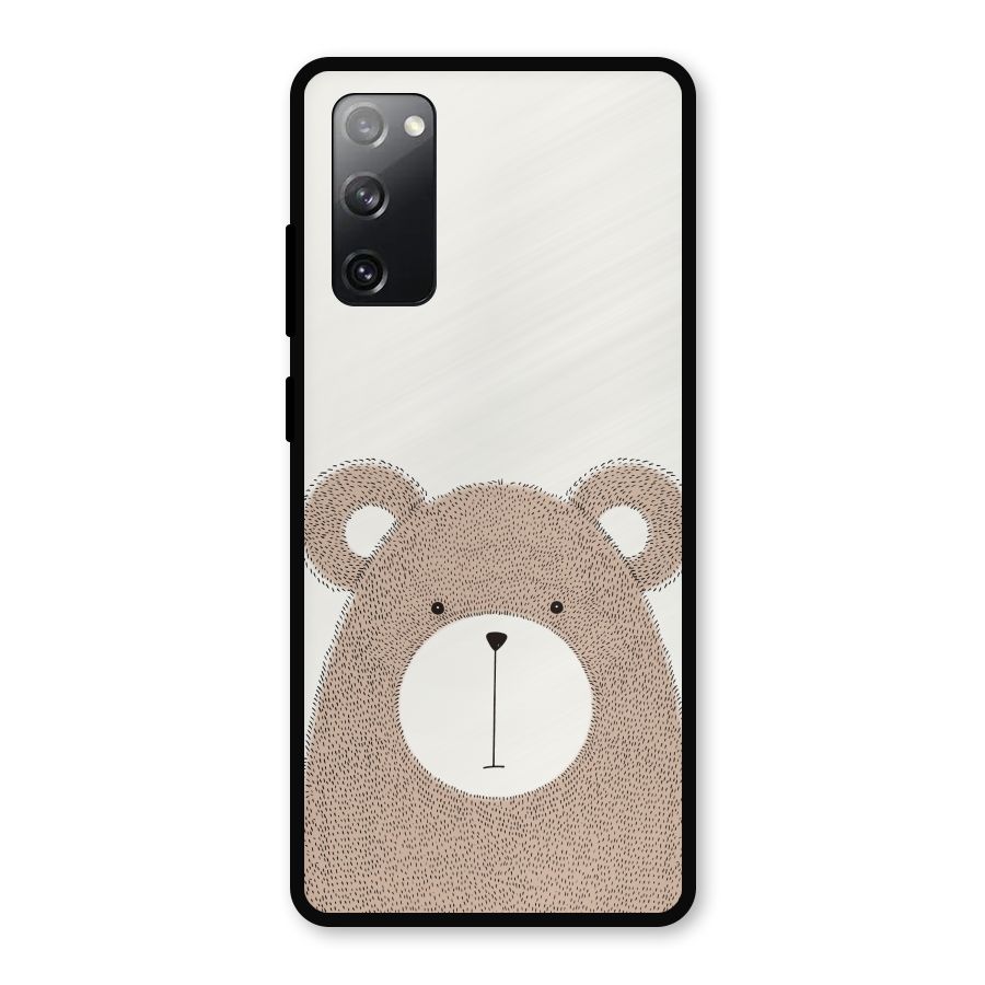 Cute Bear Metal Back Case for Galaxy S20 FE 5G