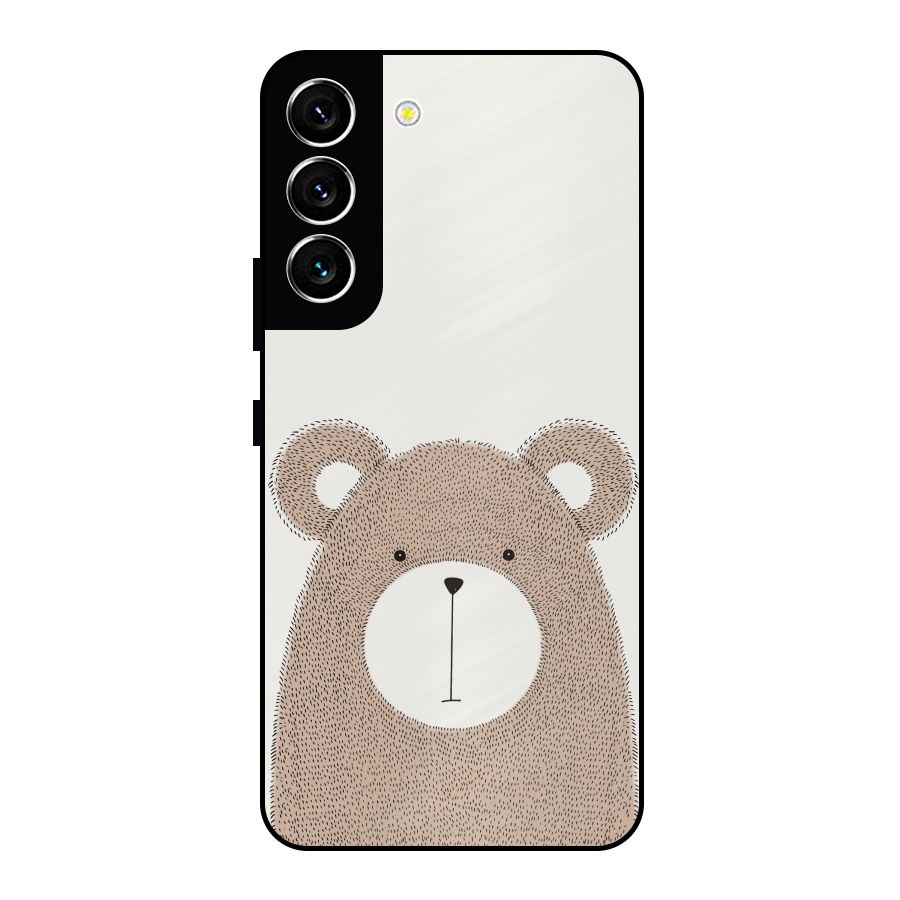 Cute Bear Metal Back Case for Galaxy S22 5G