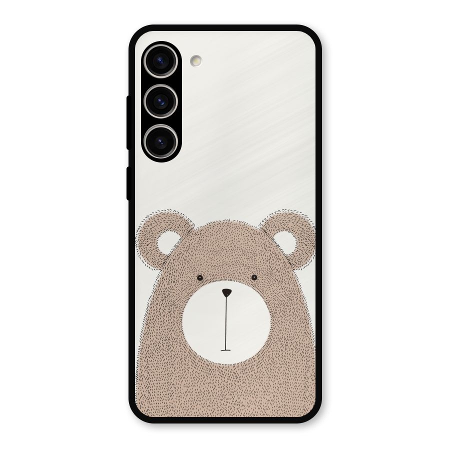 Cute Bear Metal Back Case for Galaxy S23 Plus