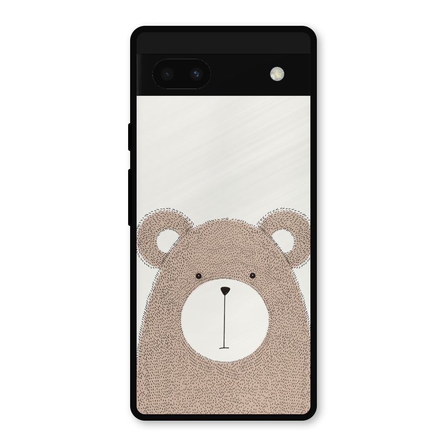 Cute Bear Metal Back Case for Google Pixel 6a