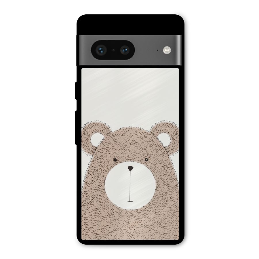 Cute Bear Metal Back Case for Google Pixel 7