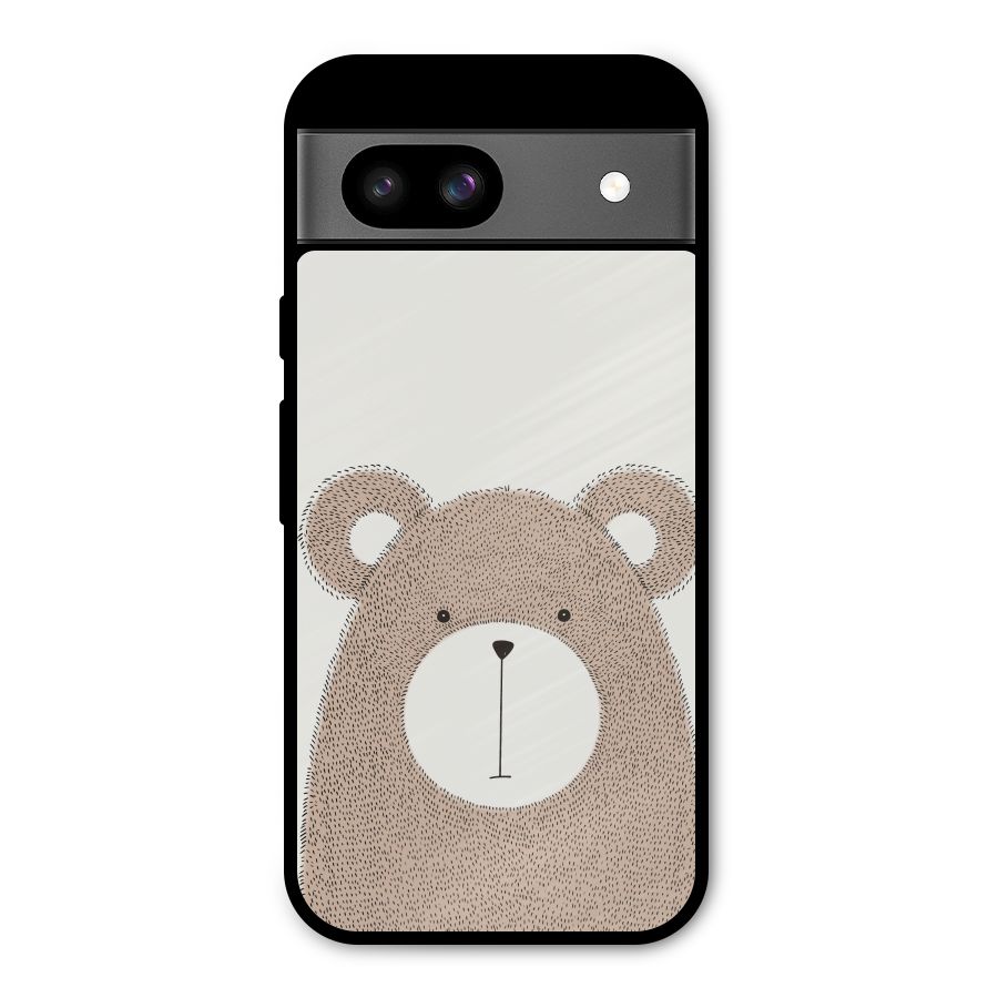 Cute Bear Metal Back Case for Google Pixel 8a