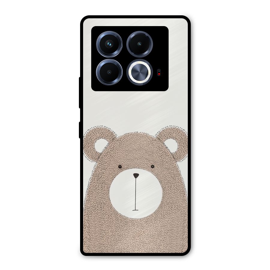 Cute Bear Metal Back Case for Infinix Note 40 5G