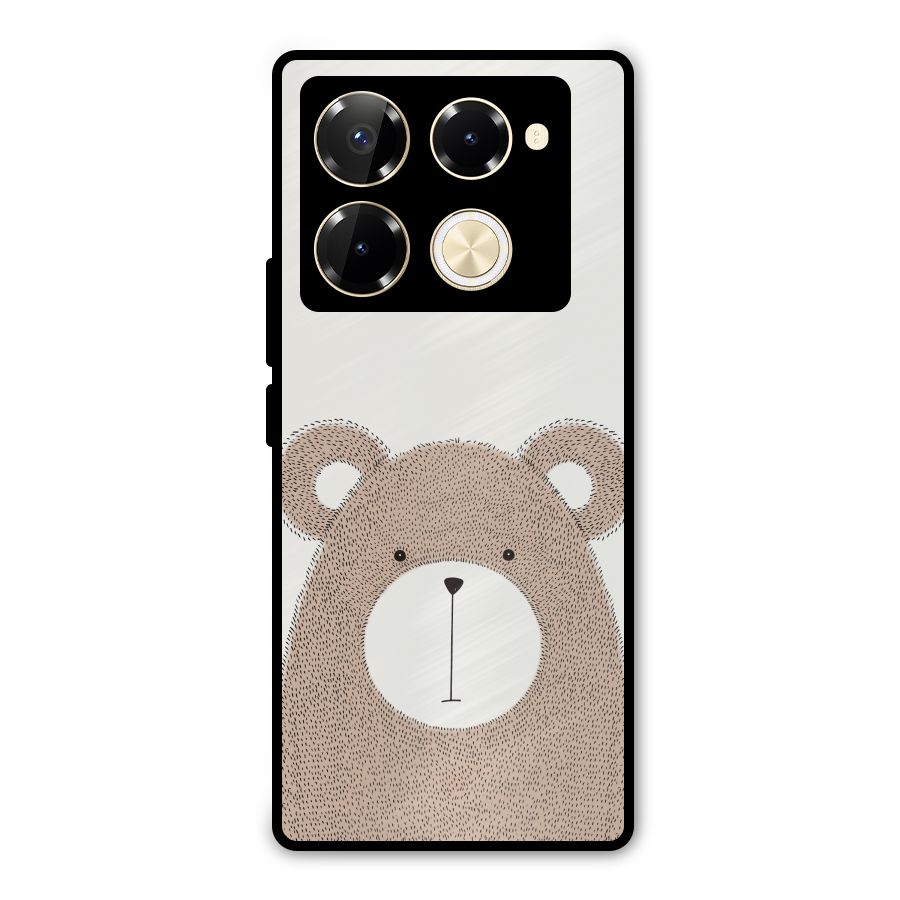 Cute Bear Metal Back Case for Infinix Note 40 Pro Plus