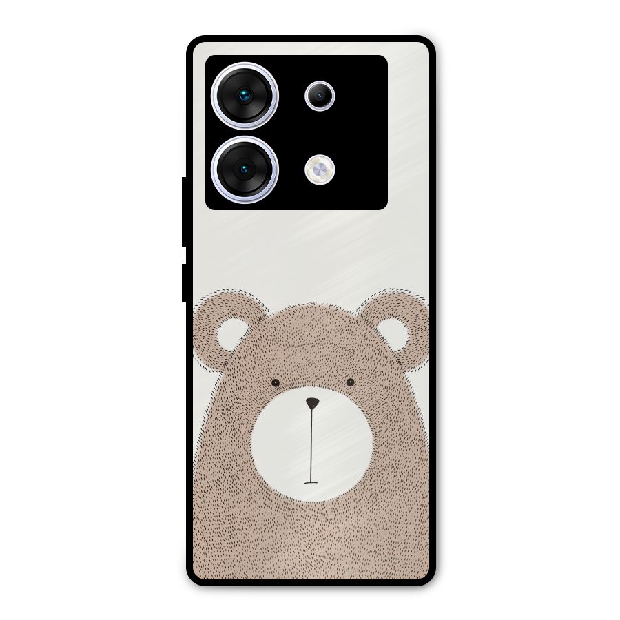 Cute Bear Metal Back Case for Infinix Zero 30 5G