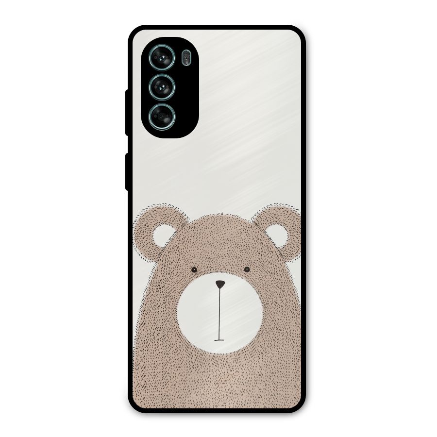 Cute Bear Metal Back Case for Moto G62