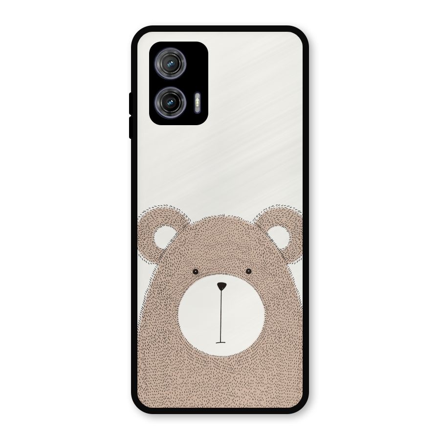 Cute Bear Metal Back Case for Moto G73