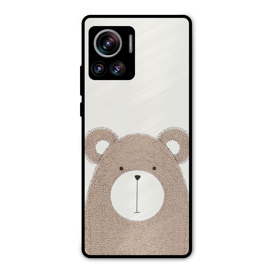 Cute Bear Metal Back Case for Motorola Edge 30 Ultra