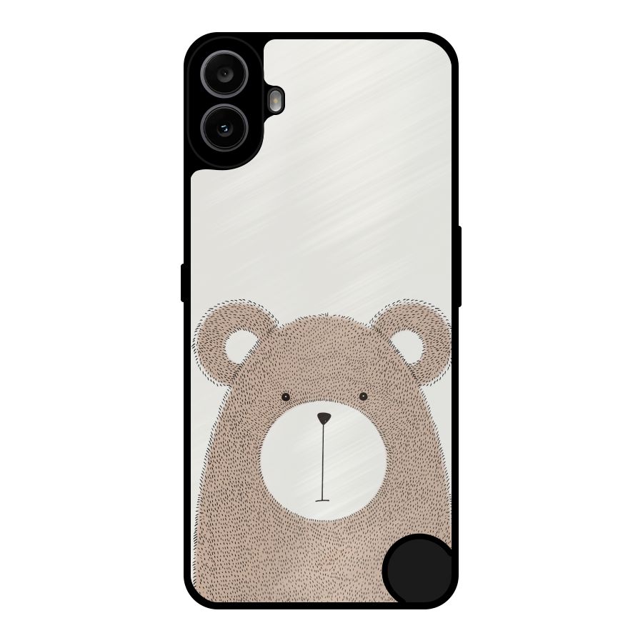 Cute Bear Metal Back Case for Nothing CMF Phone 1