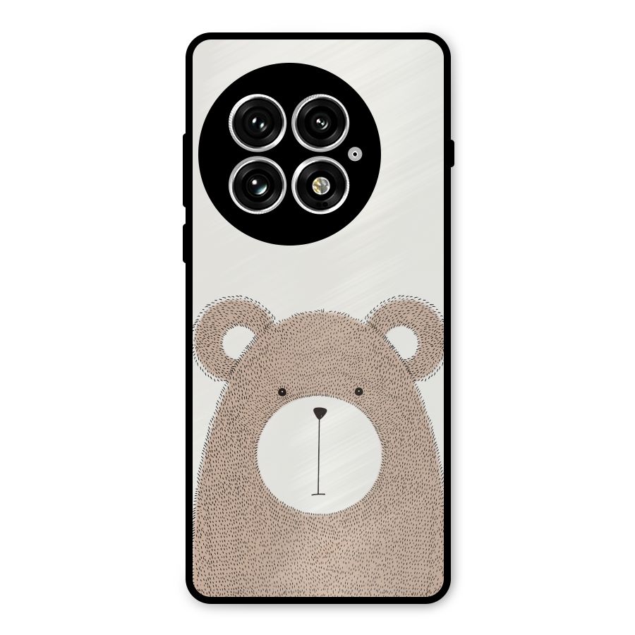 Cute Bear Metal Back Case for OnePlus 13