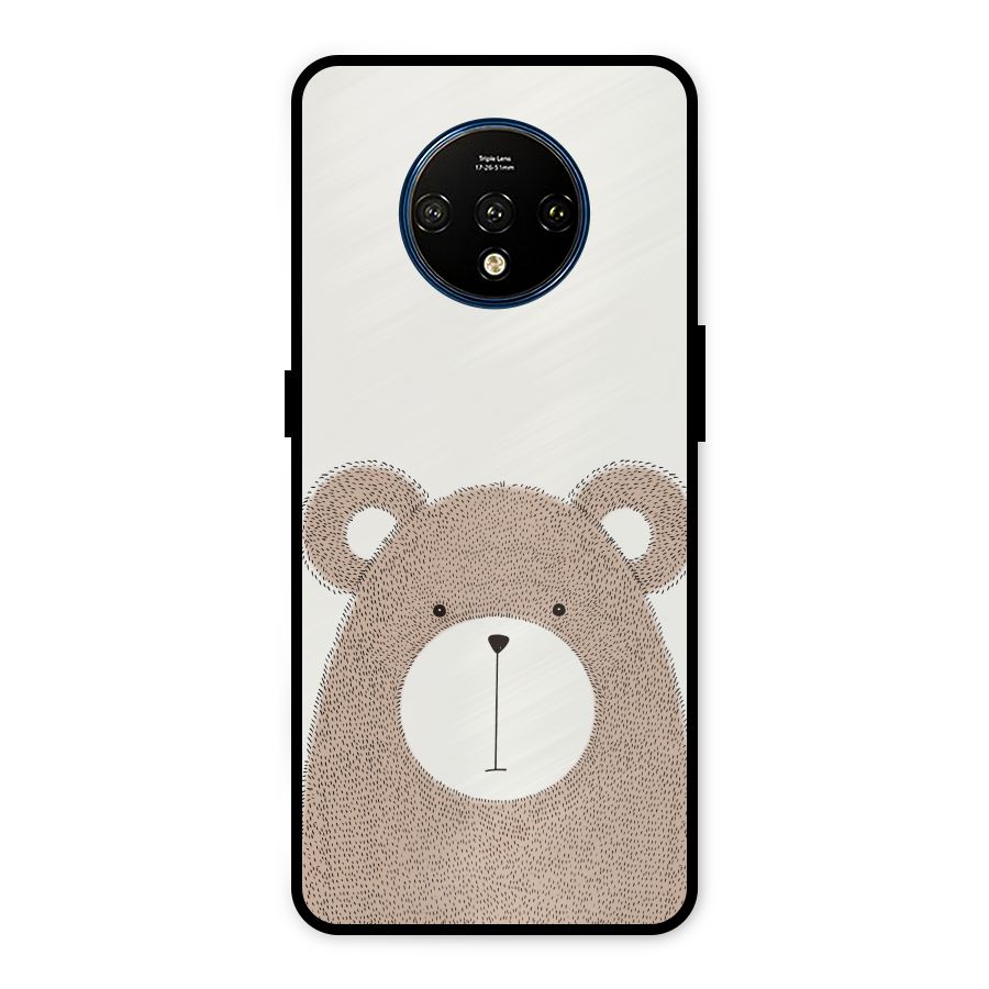 Cute Bear Metal Back Case for OnePlus 7T
