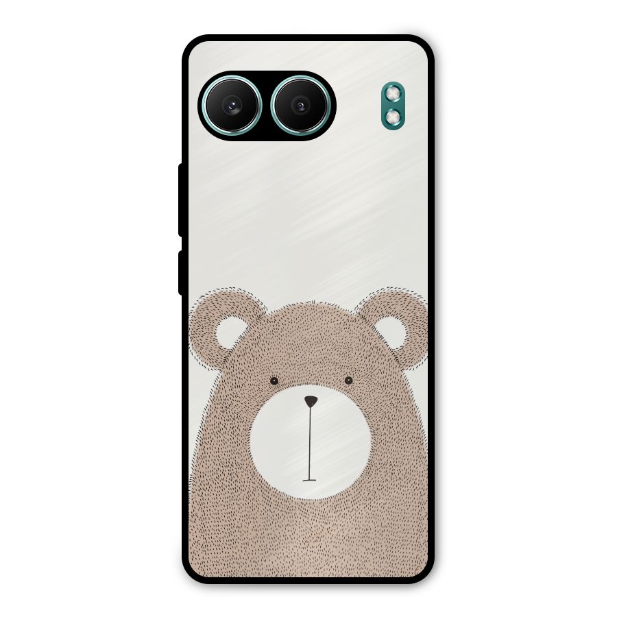 Cute Bear Metal Back Case for OnePlus Nord 4