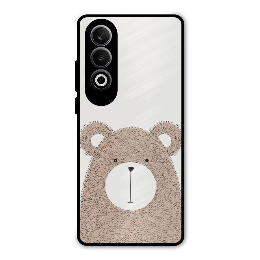 Cute Bear Metal Back Case for OnePlus Nord CE4