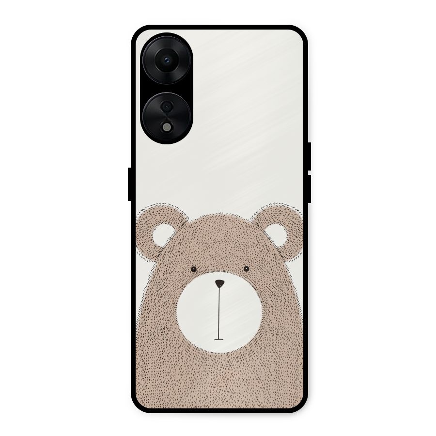 Cute Bear Metal Back Case for Oppo A78 5G