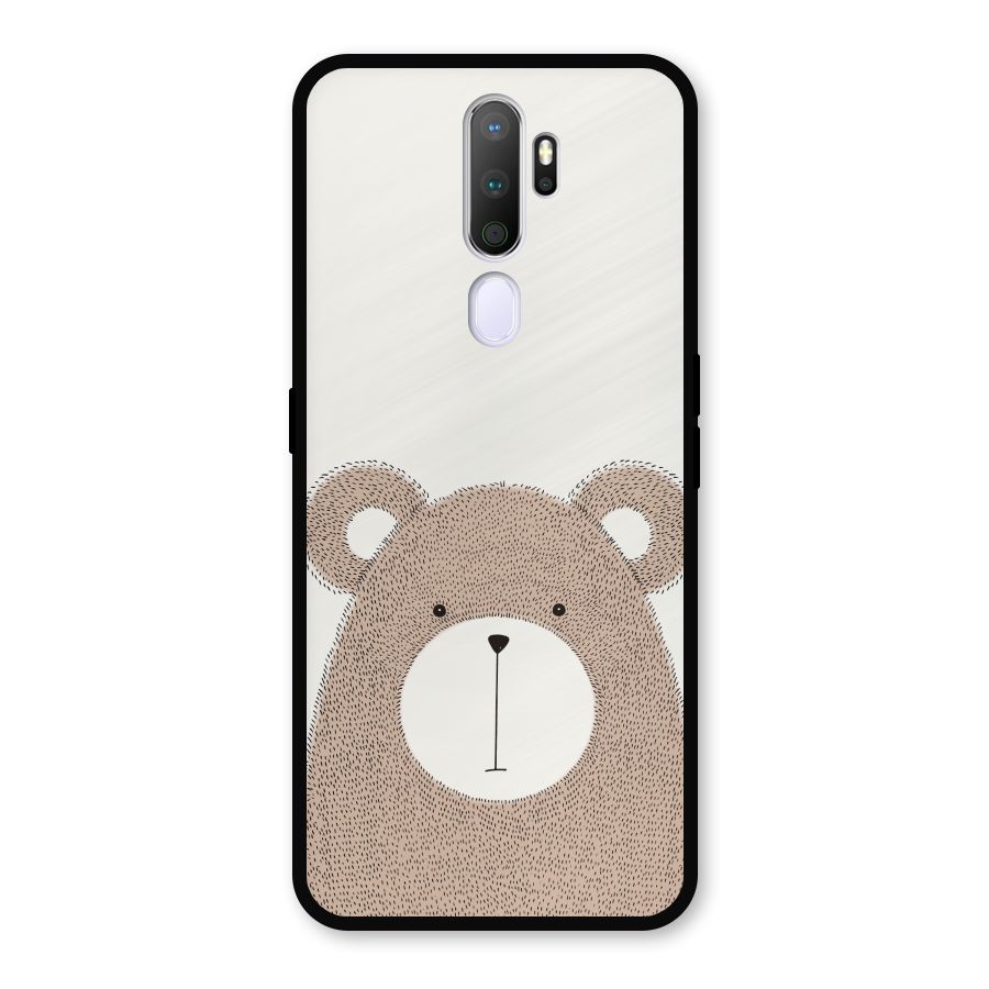 Cute Bear Metal Back Case for Oppo A9 (2020)