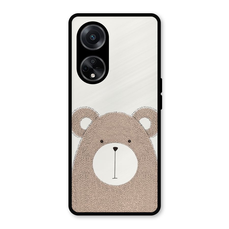 Cute Bear Metal Back Case for Oppo F23