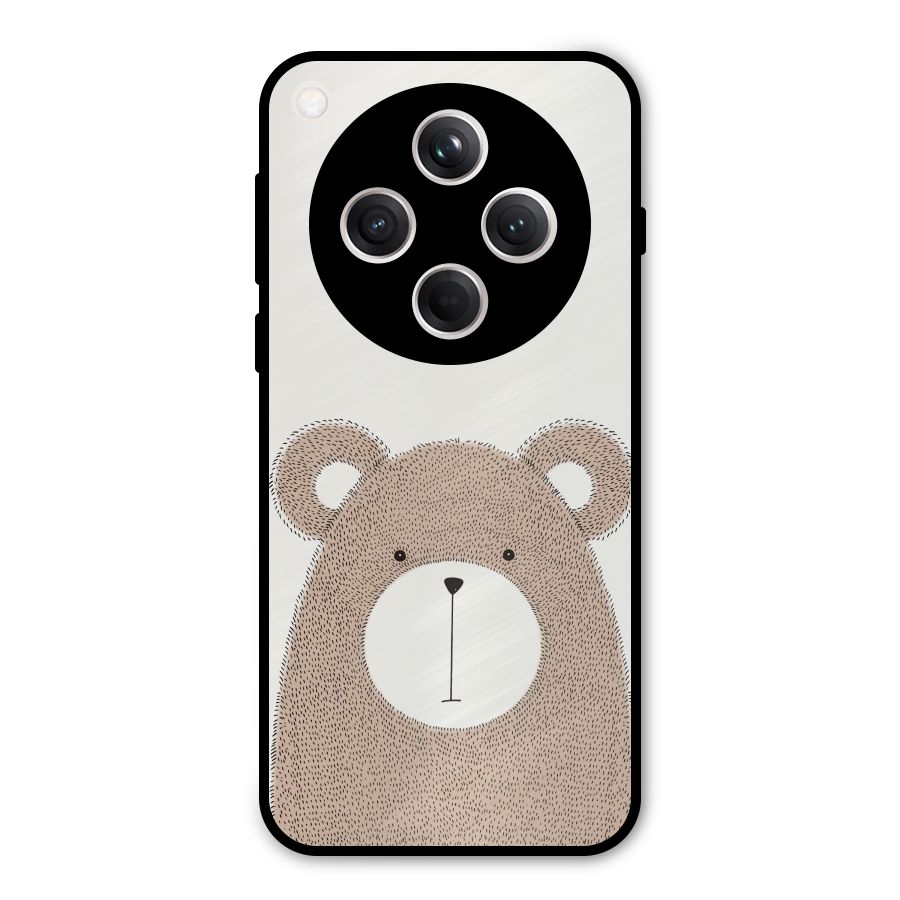 Cute Bear Metal Back Case for Oppo Find X8
